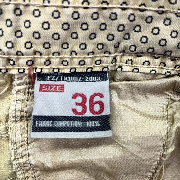 Junye Jeans Men’s Size 36 Cargo Pants Tan Yellow Sand Military Tactical Grunge‎ - Picture 14 of 16